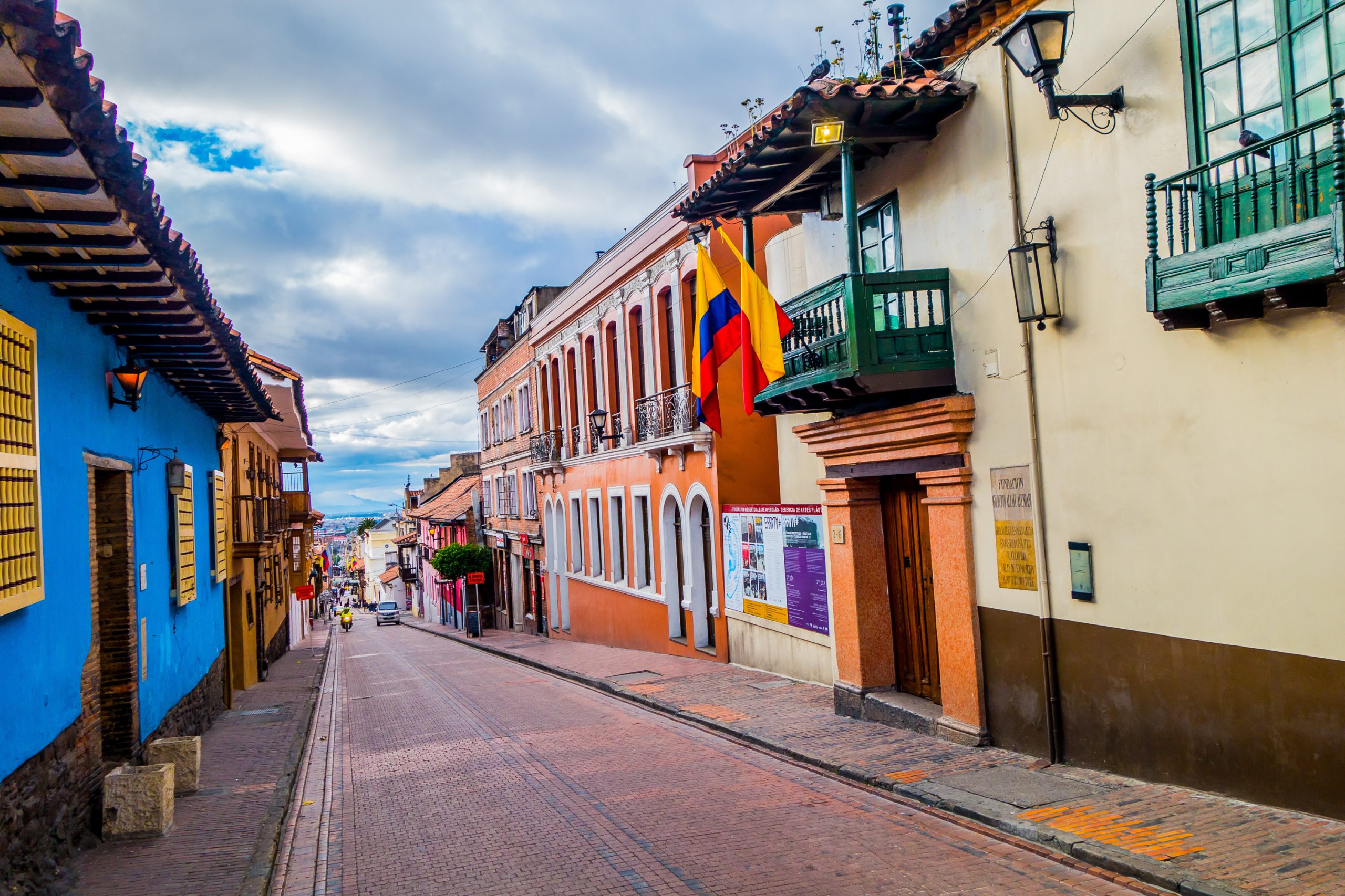 Bogota,,Colombia,-,February,25,,2015:,Very,Charming,Street,In